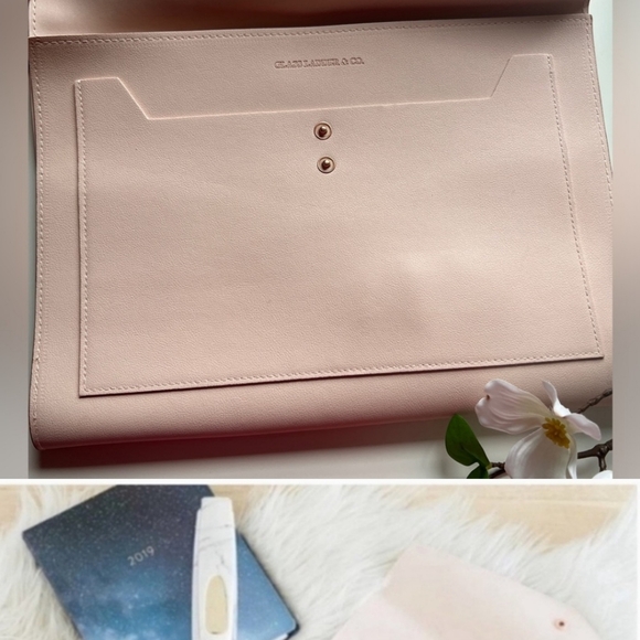 Glass Ladder and Co Marilyn Organizer Clutch Large in Blush Pink - Picture 1 of 6